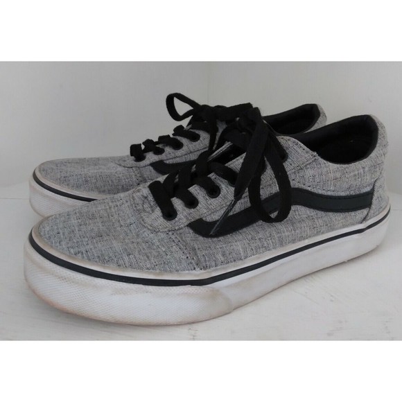 Vans OFF THE WALL Youth Size 3 Gray Black Skate Shoes 500714 Classic Sneakers - Picture 3 of 9